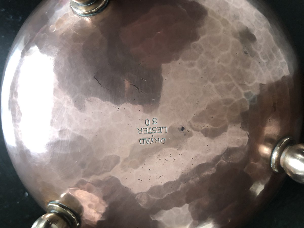 PenroseAntiques's tweet photo. #justin a lovely #artsandcrafts #planished #copperbowl by #HarryHardyPeach founder of #LeicesterUniversity and owner of Dryad Works for #Handicrafts & #Dryad Metal Works. Perfect as a #fruitbowl or for the #Christmas #mixednuts - see https://t.co/8p0MK6Gocn for details. https://t.co/sWWH5T1lcc