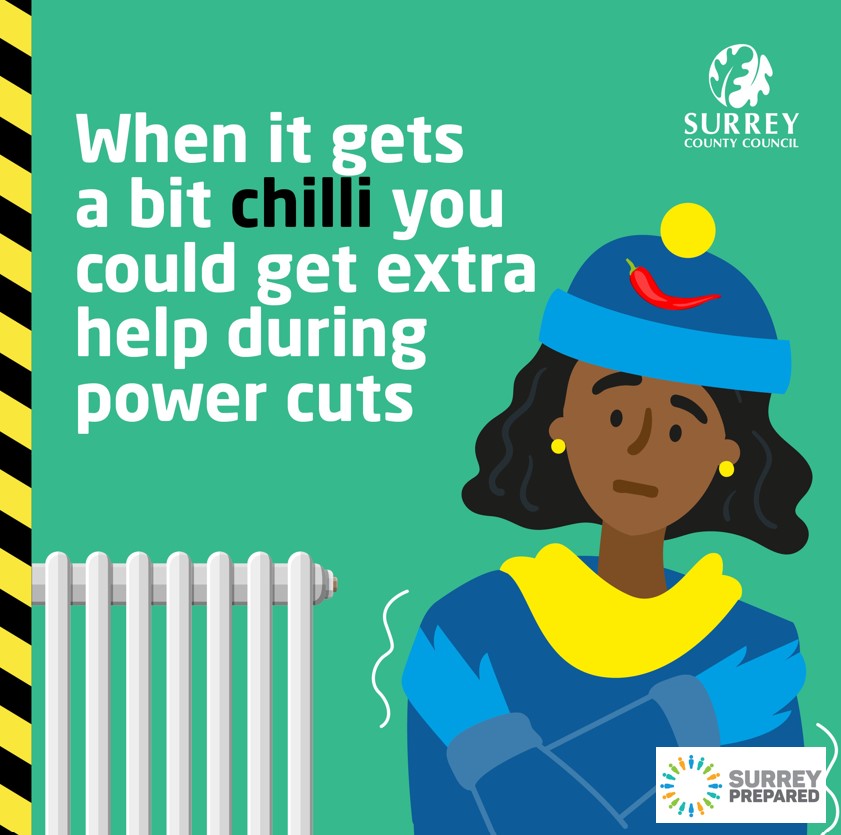 Did you know that by signing up to your utility companies free Priority Service Register you can get extra assistance in a water shortage or power cut? Find out if you’re eligible here: bit.ly/3Ej0r0o  #SurreyPrepared