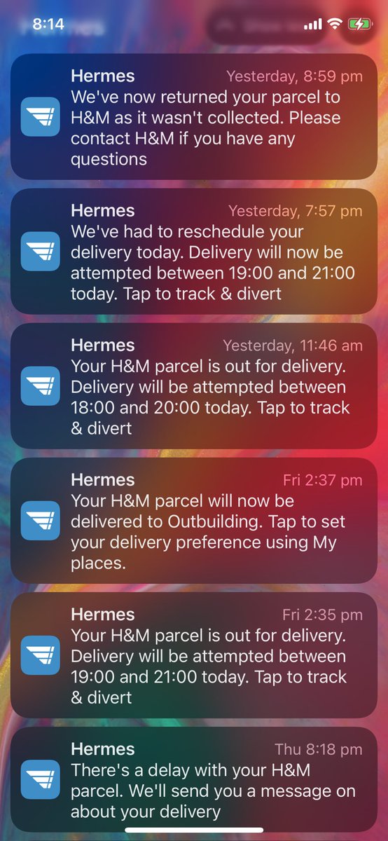 pen27pony's tweet photo. @Hermesparcels what is going on your driver has been no where near 😡 https://t.co/SgJWALJZdZ