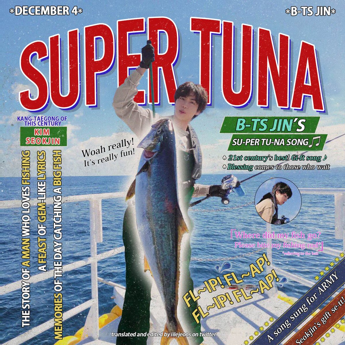 BBBorahae7's tweet photo. So funny that people try their hardest to go viral but Jin does it without even trying and starts a viral challenge by accident 🐟🎣🐟🎣🐟
#superstartalent #SuperTunaByJin #SuperTunaDanceChallenge #supertuna https://t.co/fU8TLPZUvq