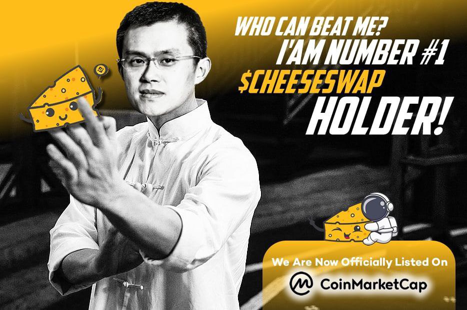 ShahRas8587's tweet photo. Buy CheeseSwap $CHEESE before @CZ_Binance Top Holder No.1 😉 PUMP HARD 🚀🚀🚀 https://t.co/hcKA09Vd35 https://t.co/98Ygq5E81t
