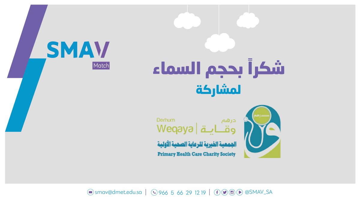 SMAV_SA's tweet photo. تشكر #SMAV_MATCH جمعية درهم وقاية @Derhumweqaya ؛ كجهة مشاركة والتي كان لها الأثر في الارتقاء بدور المتطوع الصحي في المجتمع!
#أكاديمية_SMAV https://t.co/e5AFErZKw6