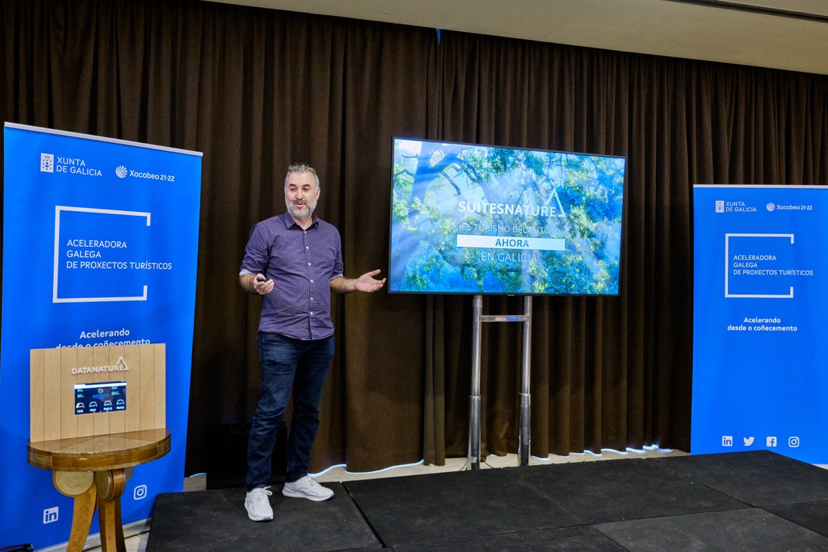 TurislabG's tweet image. A #innovación de Suites Nature baséase na tecnoloxía, na economía circular e na sustentabilidade. 

A iniciativa da #AceleradoradeProxectosTurísticos da @xunta que hoxe protagoniza #Os10Ás10 deseña e constrúe resorts de turismo sustentable. 🌿