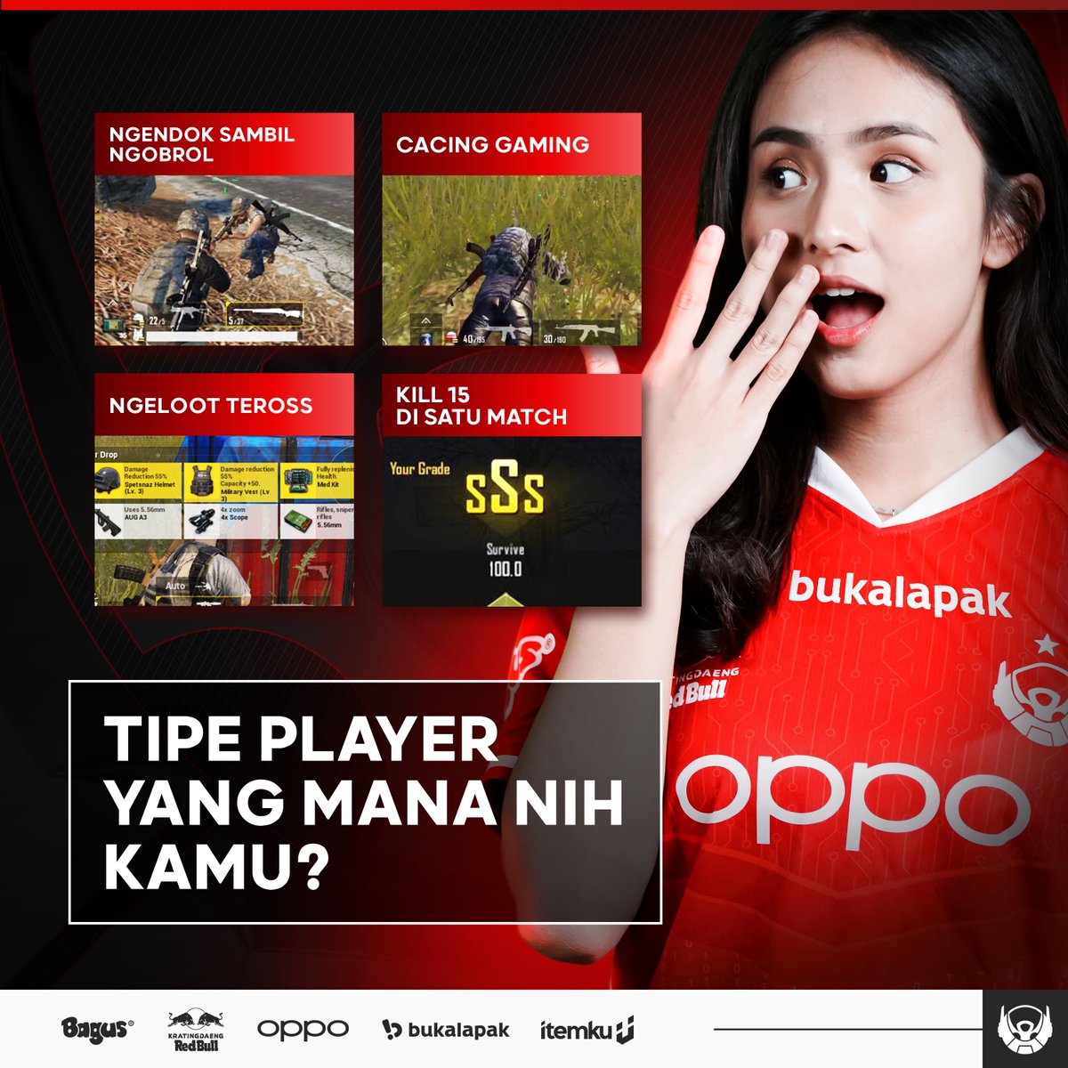 bigetronesports's tweet photo. Which kind of ranked player are you?
For Mintron, it’s the latest one, SSS Player! 🗿
#PlayerType https://t.co/dTXkn3vxwR
