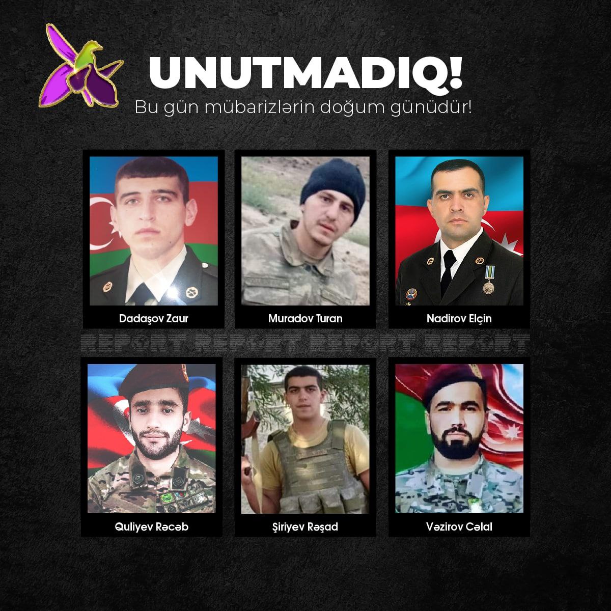 beyazid89's tweet photo. 🥀 Bu gün doğum günü olan İkinci 🇦🇿Qarabağ müharibəsi şəhidləri...

Allah bütün şəhidlərimizə rəhmət eləsin!
#Şəhidlərölməzvətənbölünməz 🇦🇿
#Vətənvarolsun 🇦🇿 https://t.co/rnrZAJ6Qlv