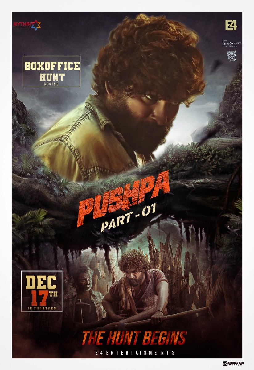 Team_Lboe's tweet photo. Hunt Begins 💥🦁

The Most Awaited Pushpa The Rise Trailer From Tommorow 🤙💥

Can't wait💥

#PushpaTheRiseTrailer 
#PushpaTrailerTomorrow 
@alluarjun @E4Emovies @PushpaMovie @aryasukku https://t.co/8ul1lncb47