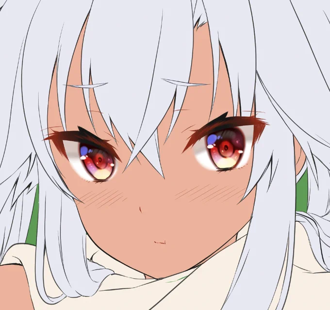 裸マフラー武蔵しゃん目まで塗った( ˘ω˘ ) 
