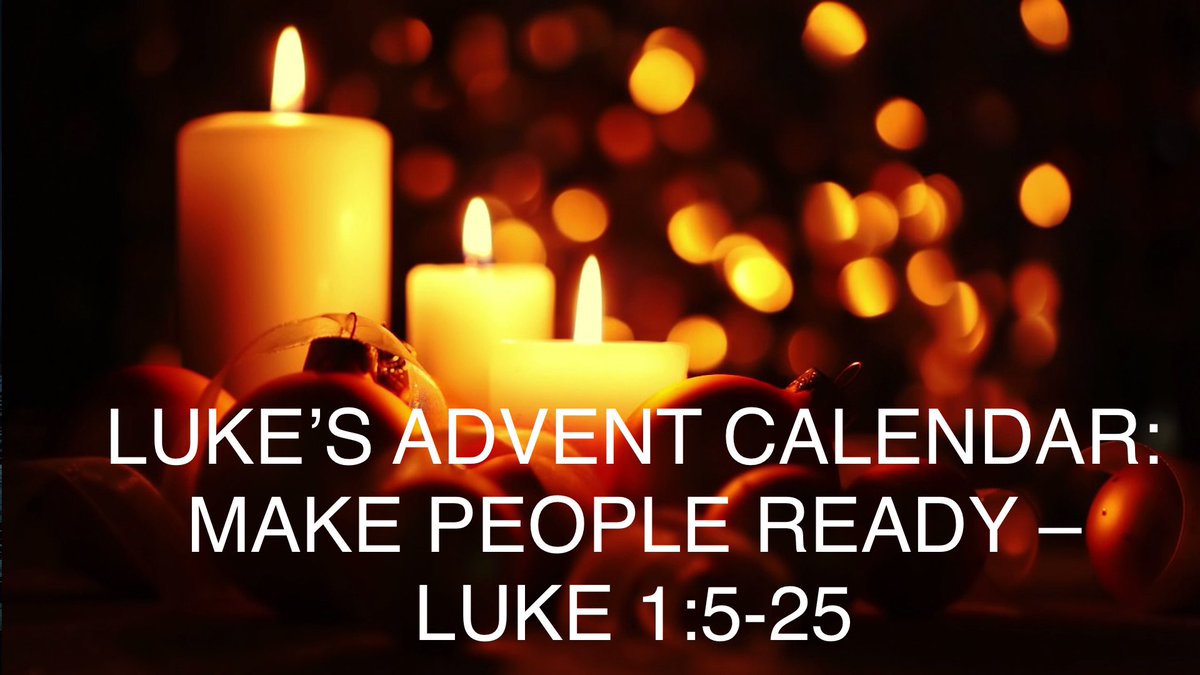 Angus will be preaching at both our services today. 11am and 6pm, in-person and online. There will be tea and coffee in the hall after both services. 

11am - ‘Luke’s Advent Calendar: Make People Ready’ - Luke 1:5-25

#freenorthchurch #freechurchofscotland #lukesgospel