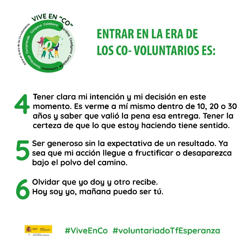 Tel_Esperanza's tweet photo. #DíaMundialdelVoluntariado #VoluntariadoTfEsperanza
VIVE EN "CO"
#coopera
#colabora
#coordina
#coadyuva
#comparte
#cohesiona
#contribuye
#comprende