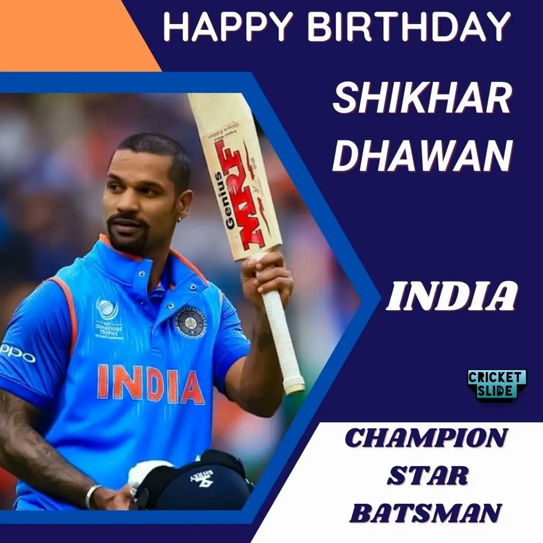 Happy Birthday Shikhar Dhawan           