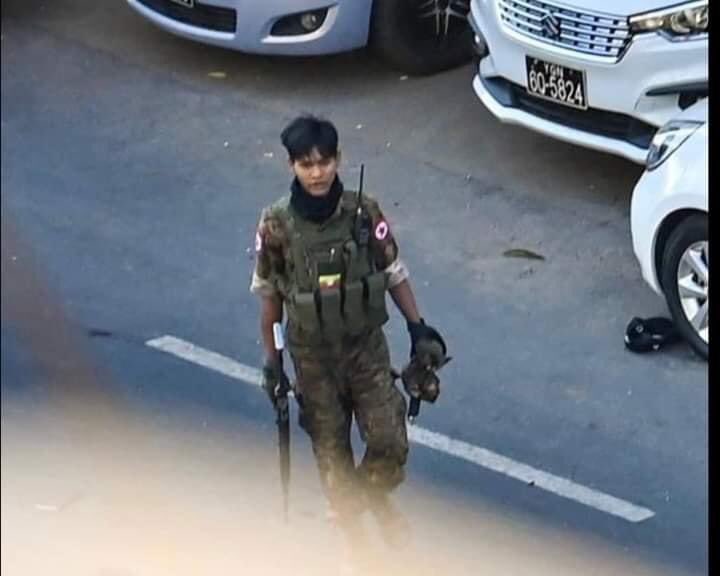 Update: Anti-junta strike groups say at least 5 protestors are killed by the SAC members rammed through/ gunned down in Kyi Myin Daing Yangon &amp; many got violently abducted during the brutal crackdown earlier today as shown in disturbing pics here. 1/ 
#WhatsHappeningInMyanmar
