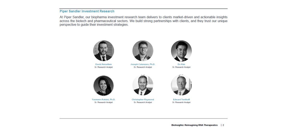 ohadhammer's tweet photo. Some of the sell side teams have been producing a lot of high quality  "deep dives" recently. Just came across Piper's RNA therapies BioInsights report. Kudos to the team there for generating such a comprehensive, data rich report incl a lot of work on private co's👏 https://t.co/DVQ8D6fmeg