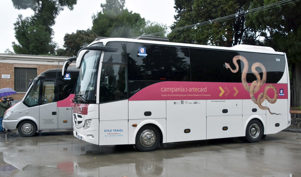 The new "Pompeii ArteBus" service is active, the new minibus to reach the various archaeological sites, peripheral, of the Park: from Pompeii to the Villa Regina di Boscoreale, to the Villas of Oplontis and Stabia, to the Libero D’Orsi archaeological museum.