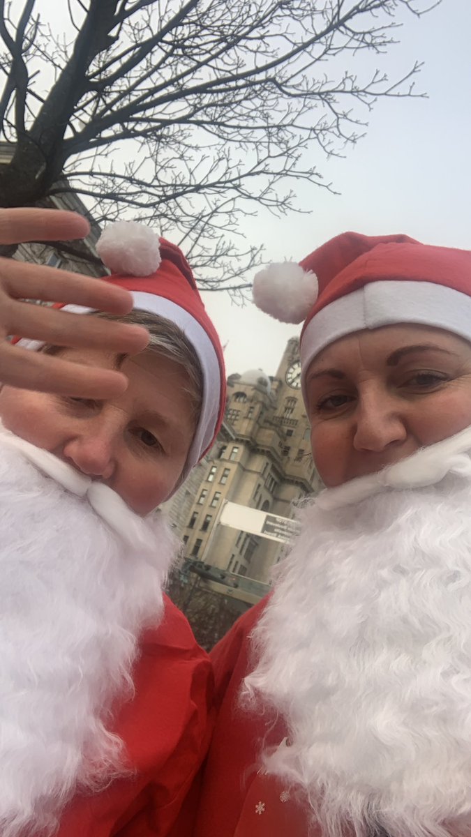 Positive Pathways at the starting line for the Santa dash raising funds for <a href="/WaltonYP/">Walton Youth & Community Project</a>