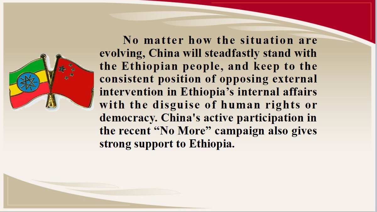 shen_shiwei's tweet photo. 🇨🇳Chinese Embassy to #Ethiopia reaffirms the position that China will steadfastly stand with the Ethiopian people, no matter how the situation are evolving. https://t.co/qBOqQntgKA