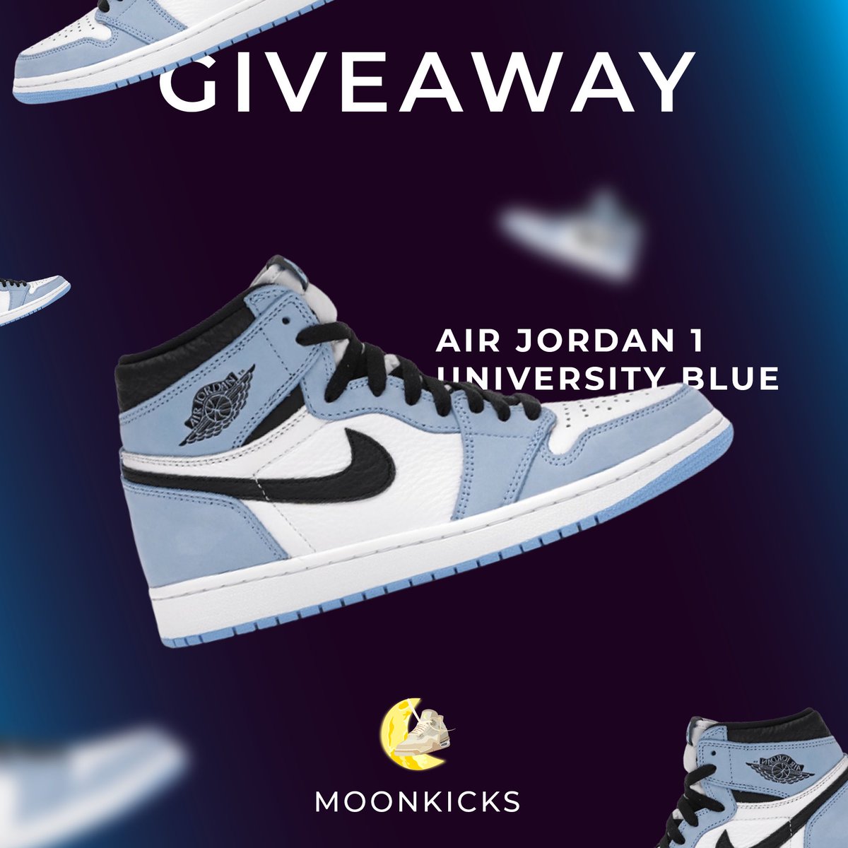 TheMoonKicks's tweet photo. Our Giveaway on IG is on: https://t.co/LskyrIQz0i

Go there and try to win an Air Jordan 1 University Blue 🥶 https://t.co/xOXWXOyRTK