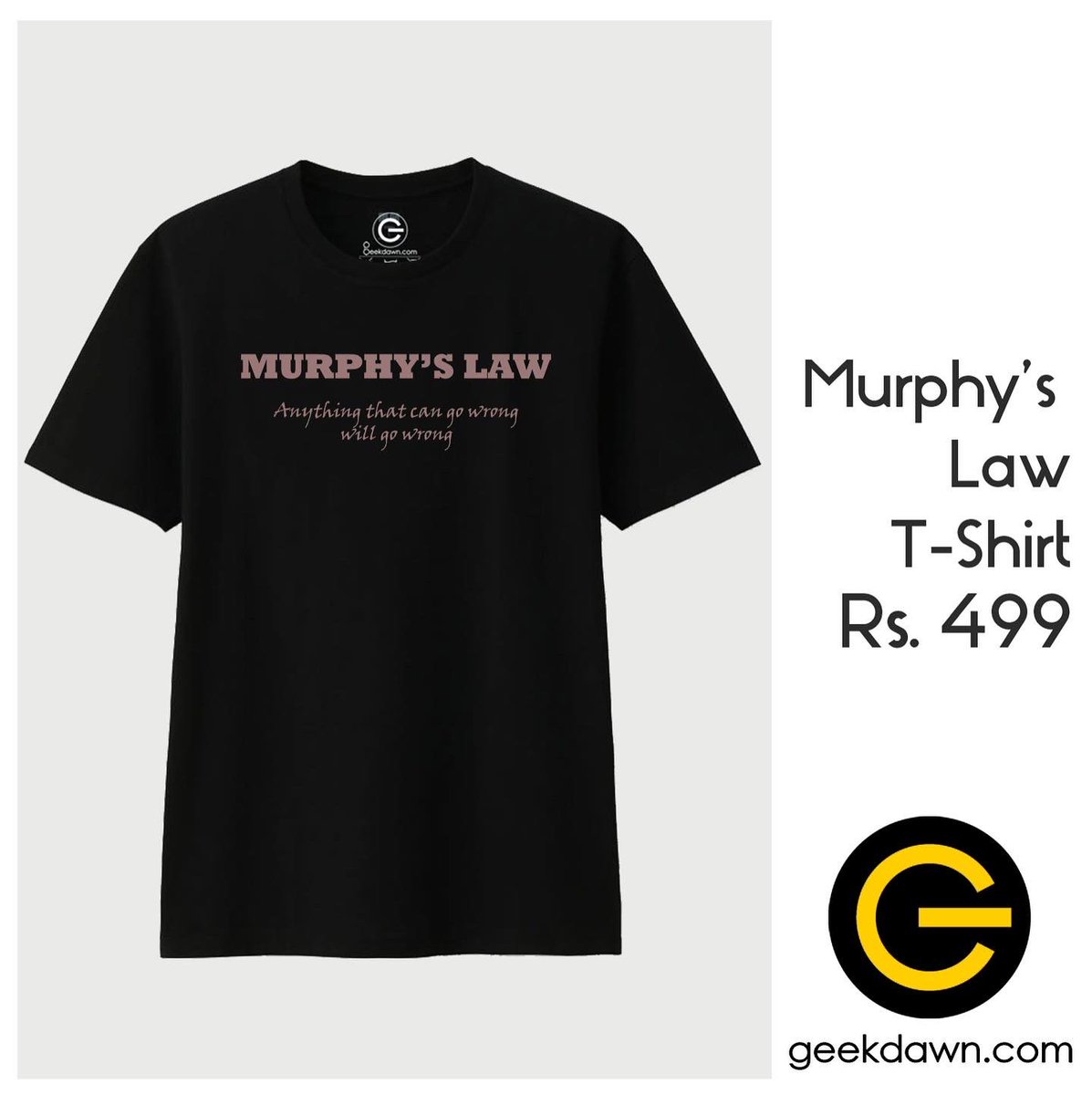 geekdawn's tweet photo. Murphy’s Law T-Shirt

Shop now on https://t.co/tSC1tCydjQ

#geekfashion #Sudoman #geektime #graphicdesign #murphyslaw #movies #gifting #special #artists #interstellar #philosophy #giftideas https://t.co/CniZooHrVo