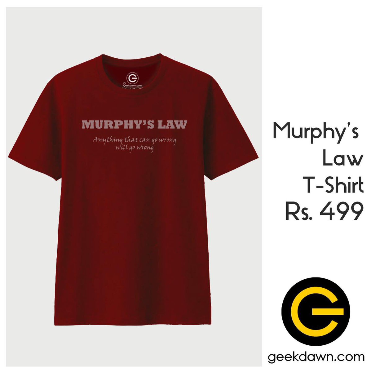 geekdawn's tweet photo. Murphy’s Law T-Shirt

Shop now on https://t.co/tSC1tCydjQ

#geekfashion #Sudoman #geektime #graphicdesign #murphyslaw #movies #gifting #special #artists #interstellar #philosophy #giftideas https://t.co/CniZooHrVo