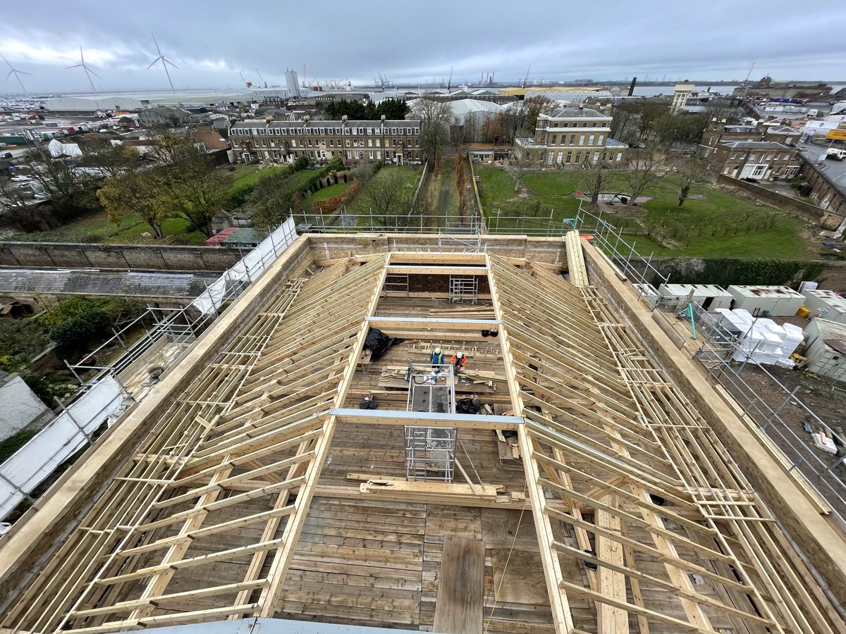 Hugh Broughton Arch (@hba_london) on Twitter photo The roof is taking shape <a href="/Dockyardchurch/">Dockyard Church</a> thanks to <a href="/HeritageFundUK/">The National Lottery Heritage Fund</a> on site visit with <a href="/HistoricEngland/">Historic England</a> The roof is taking shape <a href="/Dockyardchurch/">Dockyard Church</a> thanks to <a href="/HeritageFundUK/">The National Lottery Heritage Fund</a> on site visit with <a href="/HistoricEngland/">Historic England</a>