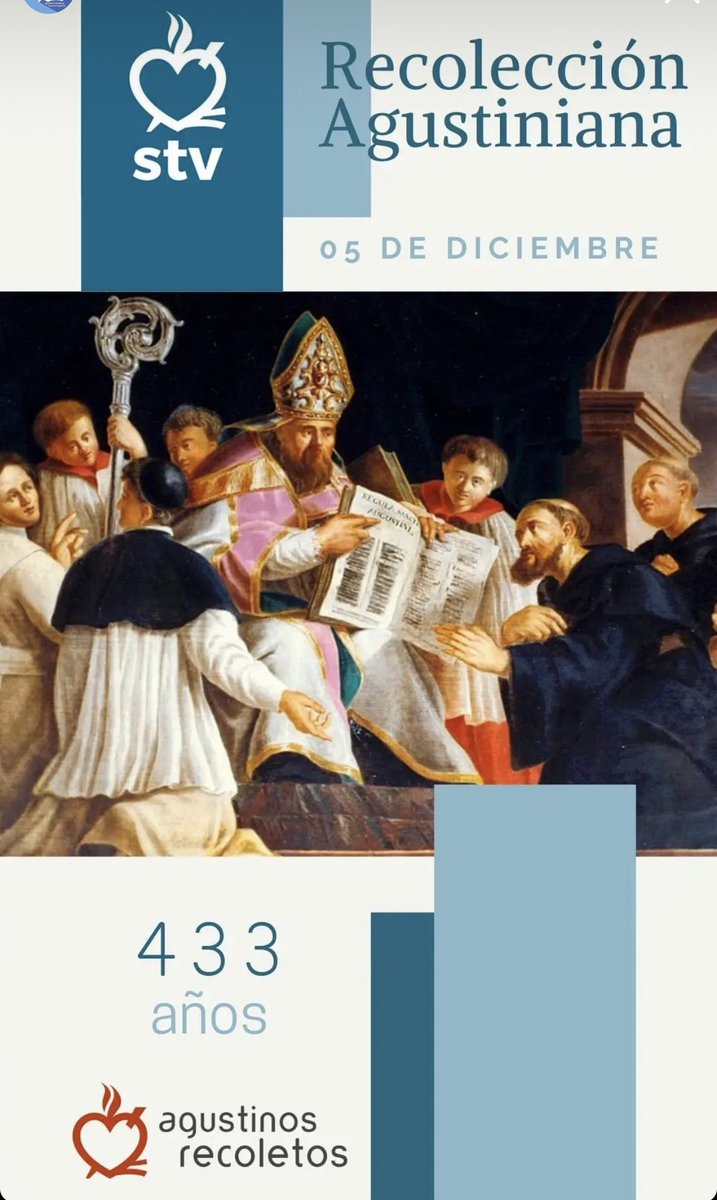 Hace 433 años el Señor nos marcó el camino que nuestra Orden de Agustinos Recoletos debía seguir, después de tantos años seguimos fiel al carisma que infundió en los corazones de nuestros hermanos. Hoy le damos gracias a Dios por este regalo. Feliz día de la Recolección.