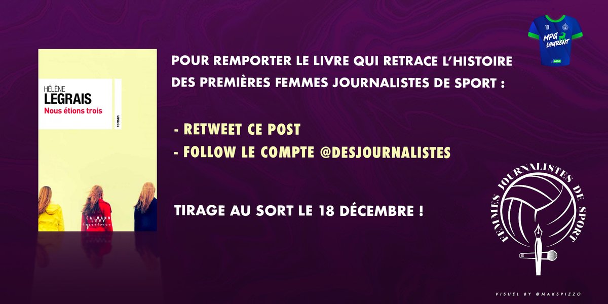 MPGLaurent's tweet photo. 📢#Cadeau #Giveaway 

En cette période de Noël, j'ai souhaité vous remercier pour la force que vous me donnez!

Alors pour gagner le📖"Nous étions trois" d'Hélène Legrais 
- RT ce tweet
- follow @DesJournalistes 

#BigUp à @MaksPizzo pour le visuel et rdv le 18/12
Explication⤵️ https://t.co/iEX41QMV49