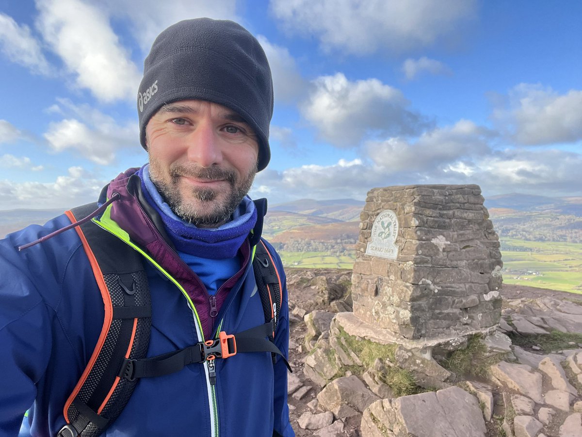 Blustery weather for the climb to Skirrid. Had to cling on times but worth it for the views at the top. #ukrunchat #scramble