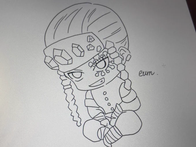ちび天元様

#鬼滅の刃遊郭編  #天元様 #宇髄天元イラスト #模写イラスト 
今夜までにと思ってたんだけど、全然描き終わりませんでした😅フィギュア見ながら描いたイラストです〜 