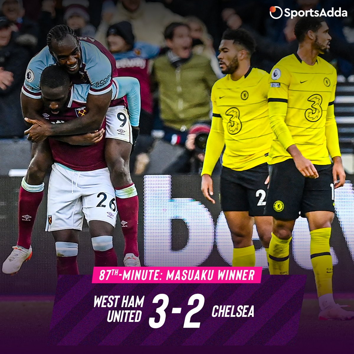 sportsadda_'s tweet photo. Before yesterday:
1. Chelsea - 33 points 🤓
2. Manchester City - 32 points ✊
3. Liverpool - 31 points 🥵
After yesterday:
1. Manchester City - 35 points 😎
2. Liverpool - 34 points 🔥
3. Chelsea - 33 points 😢
The #PremierLeague title race is 🔛
#WHUCHE #WOLLIV #WATMCI https://t.co/zQNsrmrwjb