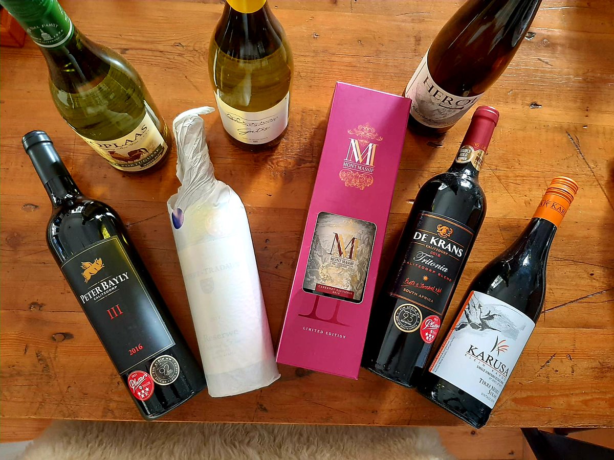 We missed a zoom tasting of <a href="/KleinKarooWines/">KleinKarooWines</a>, but finally cracked 'em for a dinner last night, and what a party it was. Just blown away again by these beauts. <a href="/MontaguWines/">Montagu Wines</a> <a href="/DeKransWines/">De Krans Wines</a> <a href="/PeterBaylyWines/">Peter Bayly Wines</a> <a href="/Boplaas1880/">Boplaas Family Vineyards</a> <a href="/axe_hill_winery/">Axe Hill Winery</a> <a href="/heroldwines/">Herold Wines</a> <a href="/FriendsofKarusa/">Karusa Wines</a> <a href="/JoubertTradauw/">Joubert-Tradauw</a>