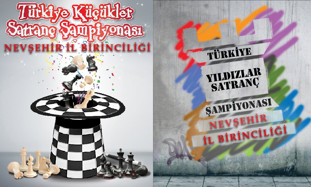 Küçükler(7-12 Yaş) ve Yıldızlar(13-18 Yaş) Nevşehir İl Birincilikleri Satranç Yarışmaları 18-19 Aralık 2021 tarihlerinde Çok Amaçlı Spor Salonunda yapılacaktır. Son kayıt tarihi 16 Aralık 2021'dir. Turnuva Yönergesi ve kayıt için: nevsehir.tsf.org.tr <a href="/Muhsinozdemir50/">Muhsin ÖZDEMİR</a>