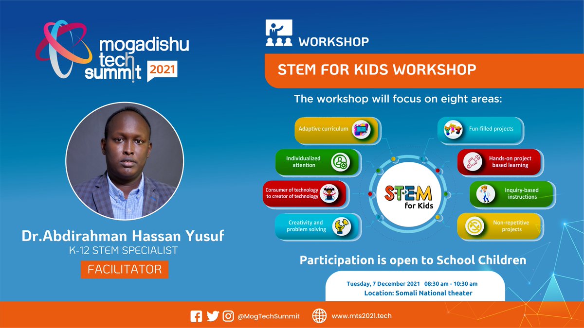 hochi_baseball's tweet photo. Workshop: STEM 4 KIDS
Date: Tuesday, 7/12/2021
Time: 08:30 am - 10:30 pm
Location: National theater.
Register yourself at: https://t.co/KENe65pwM4
#MTSReturn #MTS2021 https://t.co/F3zXNJMlgx