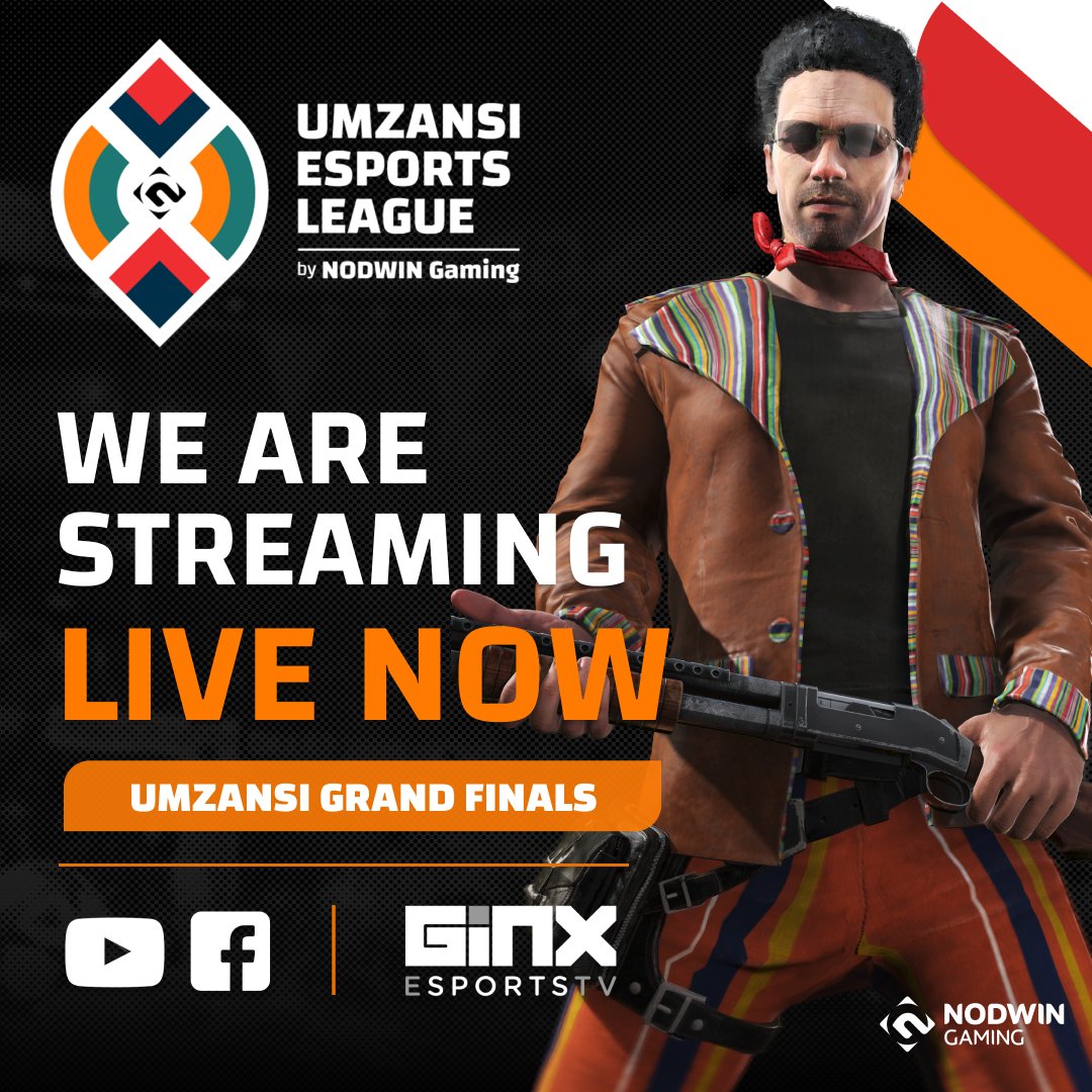 It's all come down to this. Join us as we show what #African #esports is all about 🔥🔥💪! It's time for the #Umzansi🏆 Season 4 Grand Finals!

📺: @GinxTV | youtu.be/RuNFYtK1u0U
🎙: <a href="/IamDrSID/">Dr SID</a> @PatchyCasts <a href="/EsProxyZA/">EsProxy</a> @Snaregrodamus <a href="/ThendoPlays/">Thendo 'Plays' Mukhavhuli</a> 
🔗: nodwingaming.africa