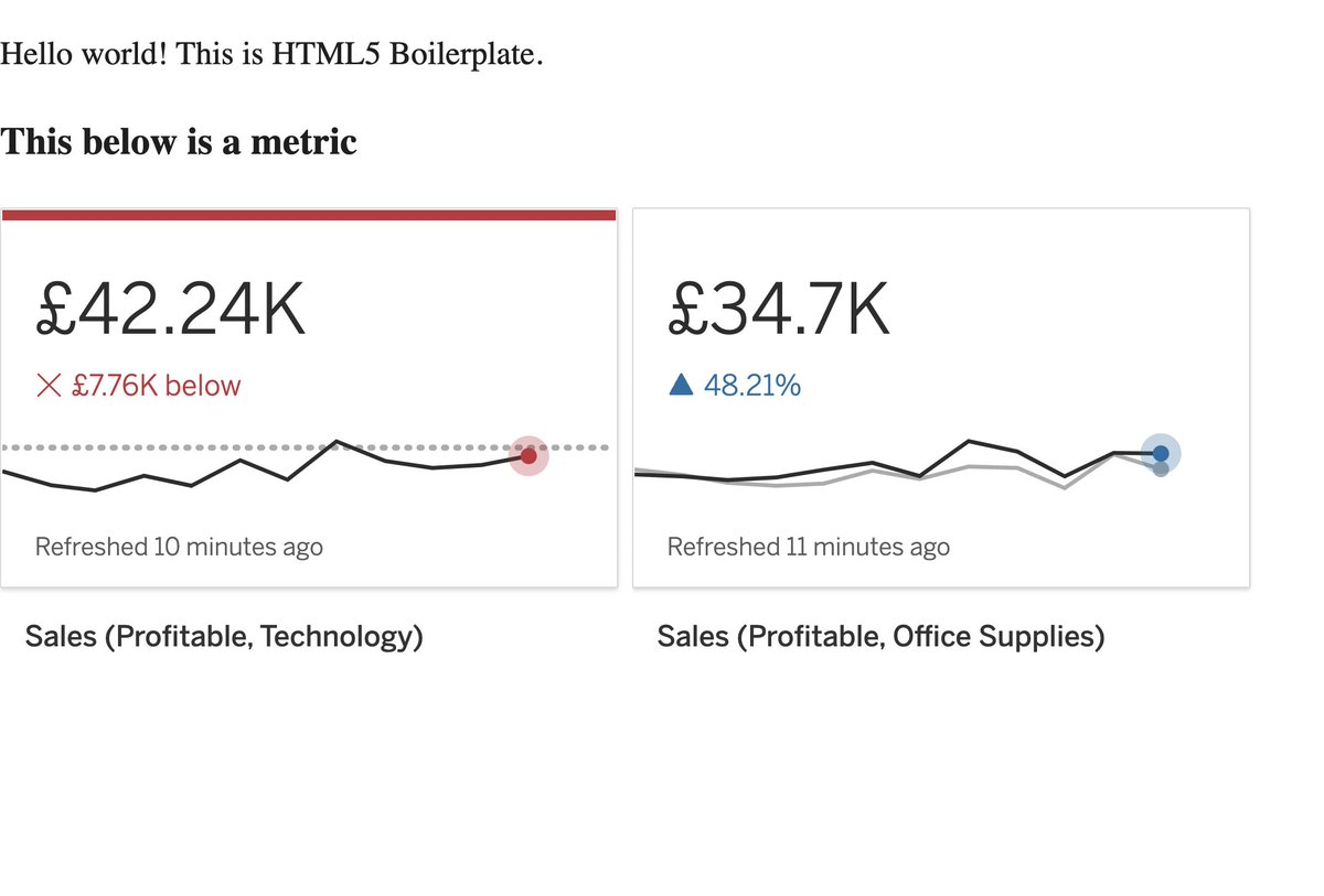 TableauTim's tweet photo. So easy to embed metrics on a web page in #tableau 21.4 https://t.co/xV2bMewMBK
