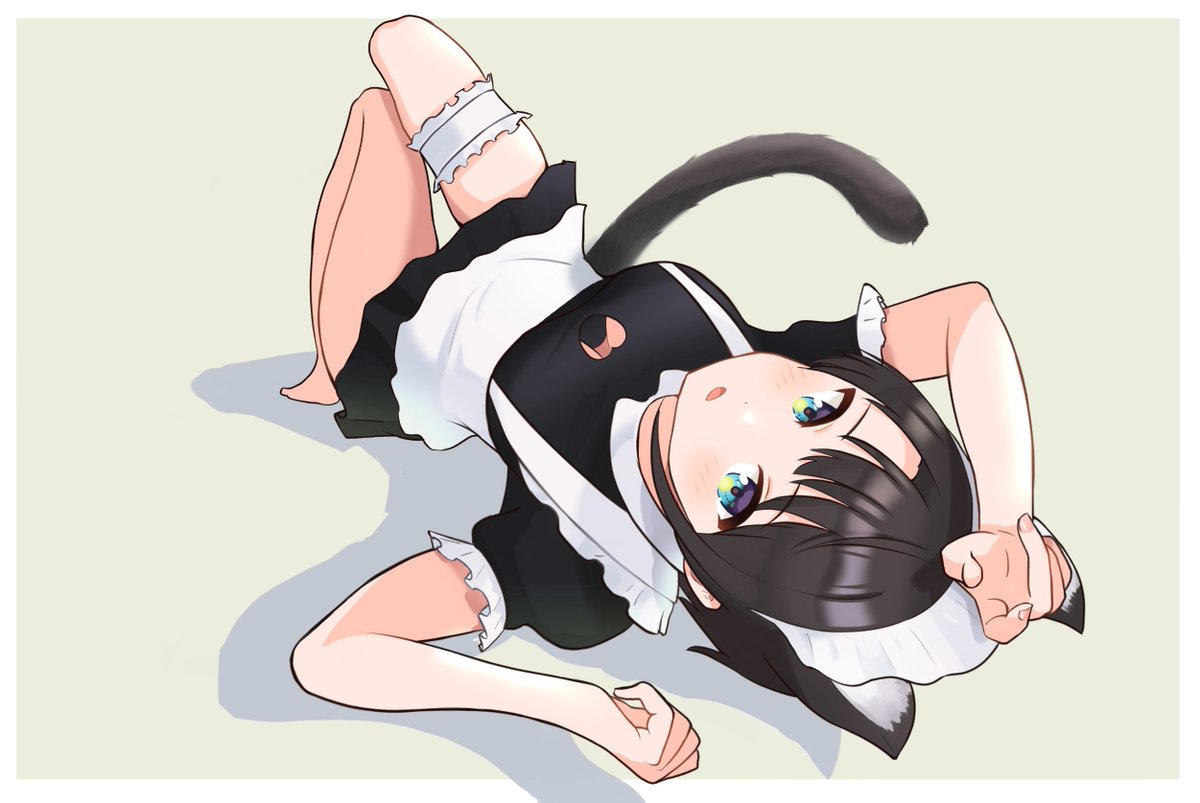 大空スバル 「猫耳メイドスバルちゃん
#プロテインザスバル 」|チカタコウイチのイラスト