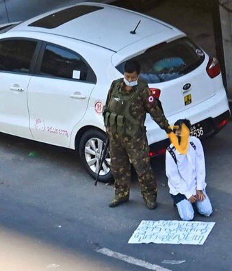 kimnabi1998's tweet photo. After Terrorists violently cracked down &amp; brutally killed at least 4 ppl in #KyiMyinDine Protest this morning, they blocked the vicinity of the Panpingyi Rd; &amp; tried to abduct civilians who photographed the incident.
#Dec5Coup
#WhatsHappeningInMyanmar https://t.co/V5VWLJNQF6