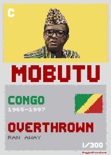 dictators_nft's tweet photo. Our card with Mobutu:
https://t.co/87Rm4VlF6C

#dictators_NFT #NFTs #NFT #opensea #CryptoDictators #Mobutu https://t.co/UqDkoqQcOg