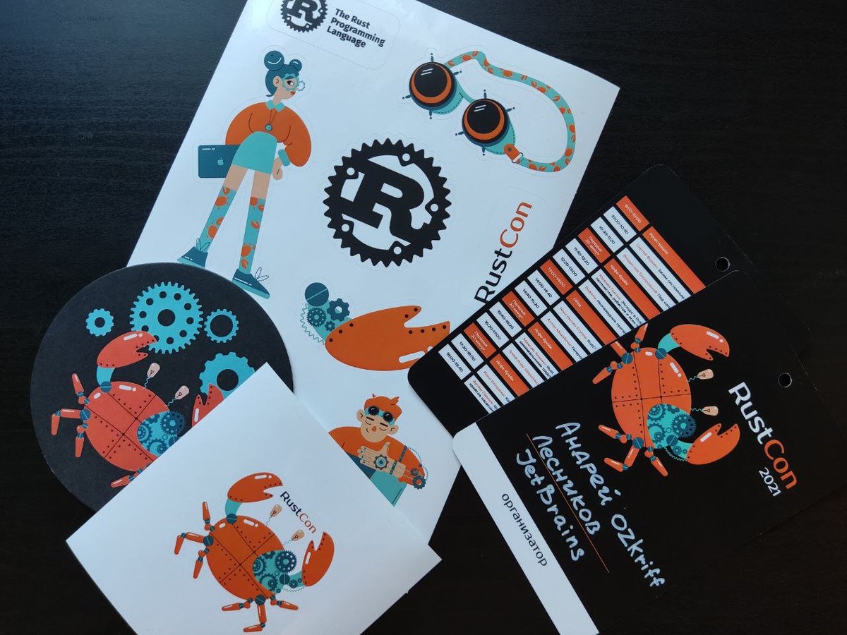ozkriff's tweet photo. Well, #RustCon went pretty well - especially for a local offline conference during the pandemic - I was quite happy to see everyone and hope to meet again at RustCon'22 next year!🦀 https://t.co/liiKsyZ5hx