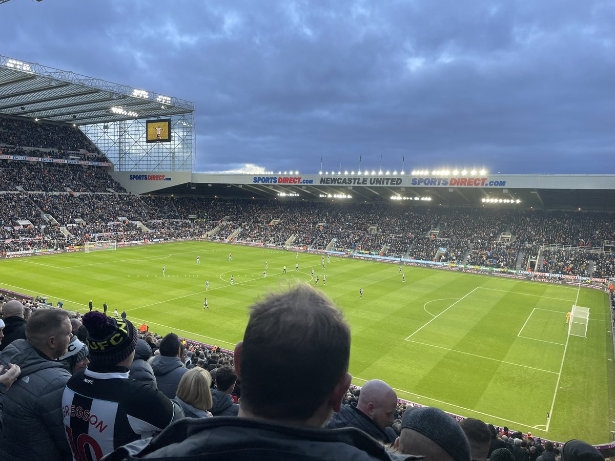 _TC_1's tweet photo. Finally…. 3 points! A great atmosphere at the match, and a fun weekend in the toon! #NUFC #EddieHowesBlackAndWhiteArmy https://t.co/d96mHkALDG