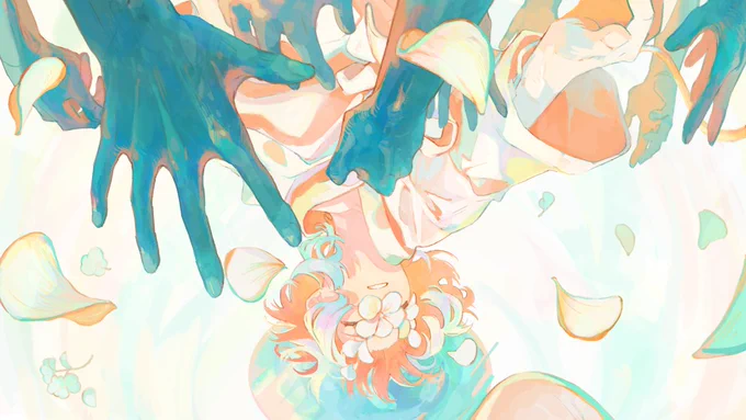 「紅い呪い」MVで使っていただいたイラストです💐 