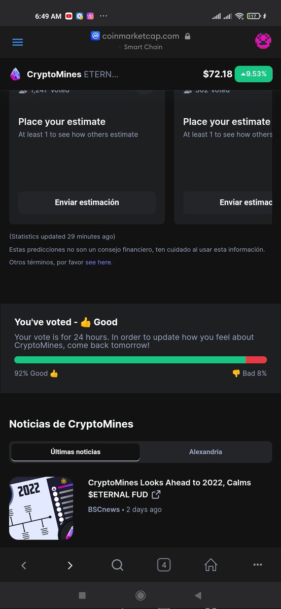 Diossmer1's tweet photo. @CryptoMinesApp  esto si es éxito!!! 💕❤️ https://t.co/XLGXr7MHuT