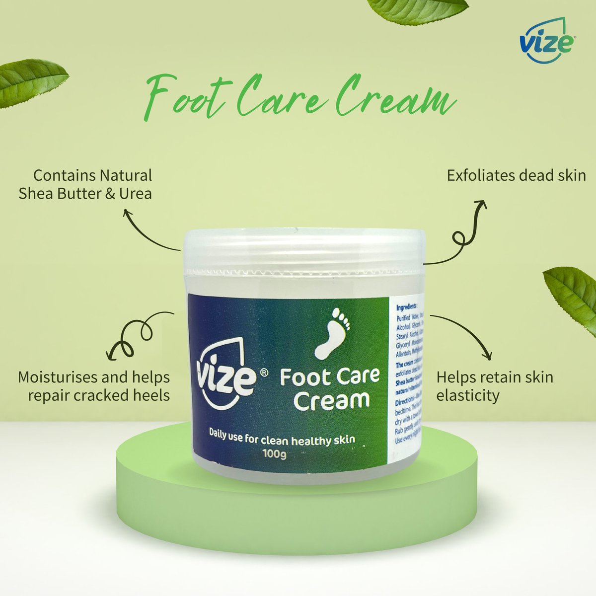VizeCare's tweet photo. This winter ❄️ say goodbye to dry skin &amp; cracked heels by bundling up with Vize Foot Care Cream that gives your feet a velvet smooth touch.

#Vize #Skincare #Selfcare #Selflove #FootCream #HealthySkin #Moisturization #SoftSkin #FootCare #NourishingFootCream #FeetCare #SoftFeet https://t.co/5soVRUdxyI