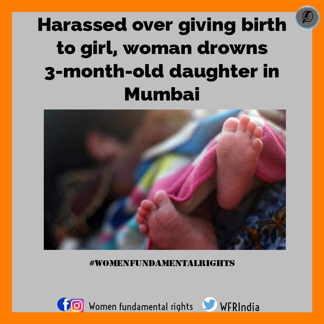 After sustained harassment over giving birth to a girl, a woman allegedly drowned her three-month-old-daughter in Mumbai.

#Omicronindia #MeToo #India #dailytweet #WomensMarch2021 #INDIANDAILYNEWS #EVERYDAYSEXISM #ThisisnotConsent #IBelieveHer