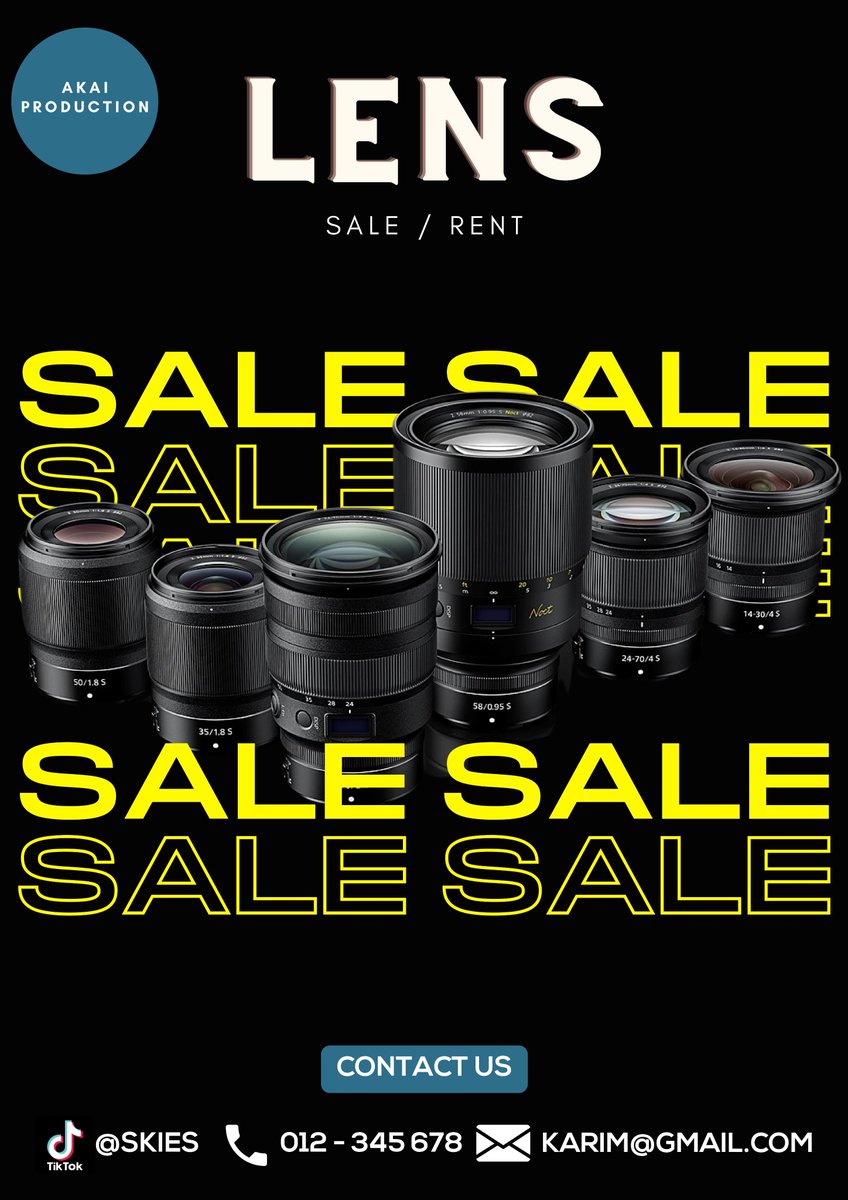 AkaiProduction's tweet photo. Now is the time for you to find your camera lens.

Choose From a Wide Range Of Sony Lenses To Capture Special Moments With Your Camera. The Perfect Lenses For All Your Creative Needs. https://t.co/6PrOvJt0KM