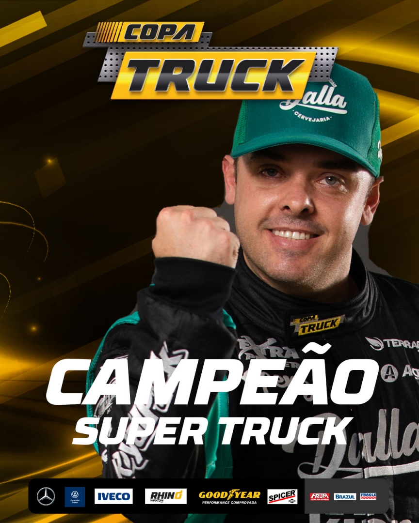 CopaTruck's tweet photo. Chapecó está em festa!
É mais um título brasileiro para a conta de Felipe Tozzo!
Parabéns!
#CopaTruck #NaçãoTruck #Mercedes #Volkswagen #Goodyear #Iveco #Spicer #MaxonOil #Frum #Brazul #Cereser #Frasle #AutoAvionics https://t.co/XPKaoOZANb