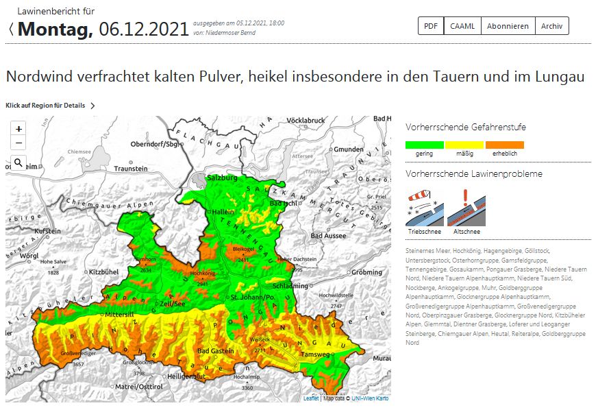 LWDSalzburg's tweet photo. LB 06-12-2021: Auf den Nordwind achten, verfrachtet kalten Pulver, heikel insbesondere in den Tauern und im Lungau

Details: https://t.co/IZzDqGQj0B https://t.co/x8kot3xdTL