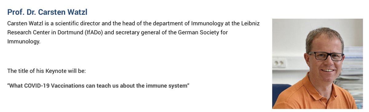 We are wishing everyone a peaceful and happy 2 nd Sunday of Advent!
Moreover, we would like to announce, that Prof. Carsten Watzl (Department of Immunology/ Leibniz Research Center/ Dortmund) will be one of our Keynote speakers at the upcoming GEBIN conference in 2022. #GEBIN