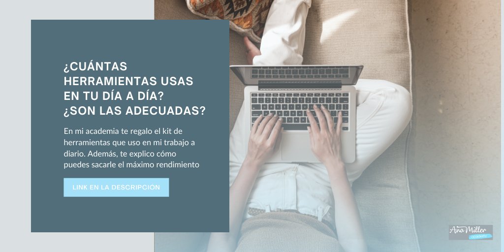 anamillercopy's tweet photo. ¿Qué apps y herramientas utilizas en tu trabajo de #redacciondigital y #copywriting? En mi academia de #formacion te enseño todas las que utilizo cómo las uso en mi día a día?
Aquí tienes toda la info 👉 https://t.co/17kcrS7OdX
Ahora lo tienes en promoción con un 60% dto https://t.co/bk2we3Jp8t