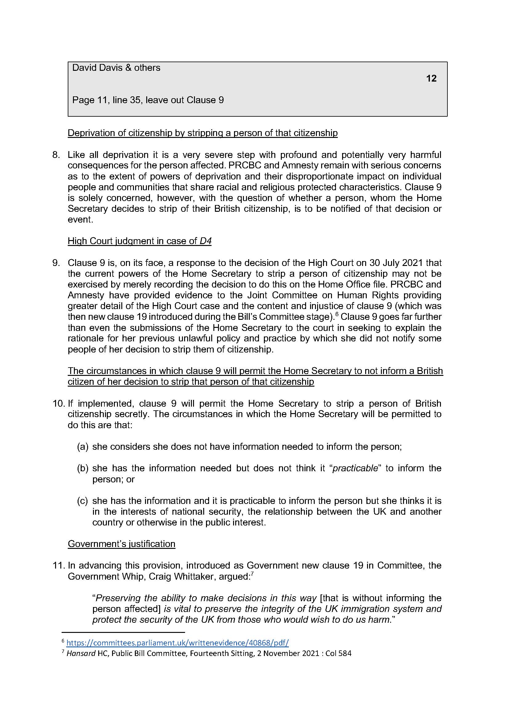 Nationality and Borders Bill How many people could Priti Patel