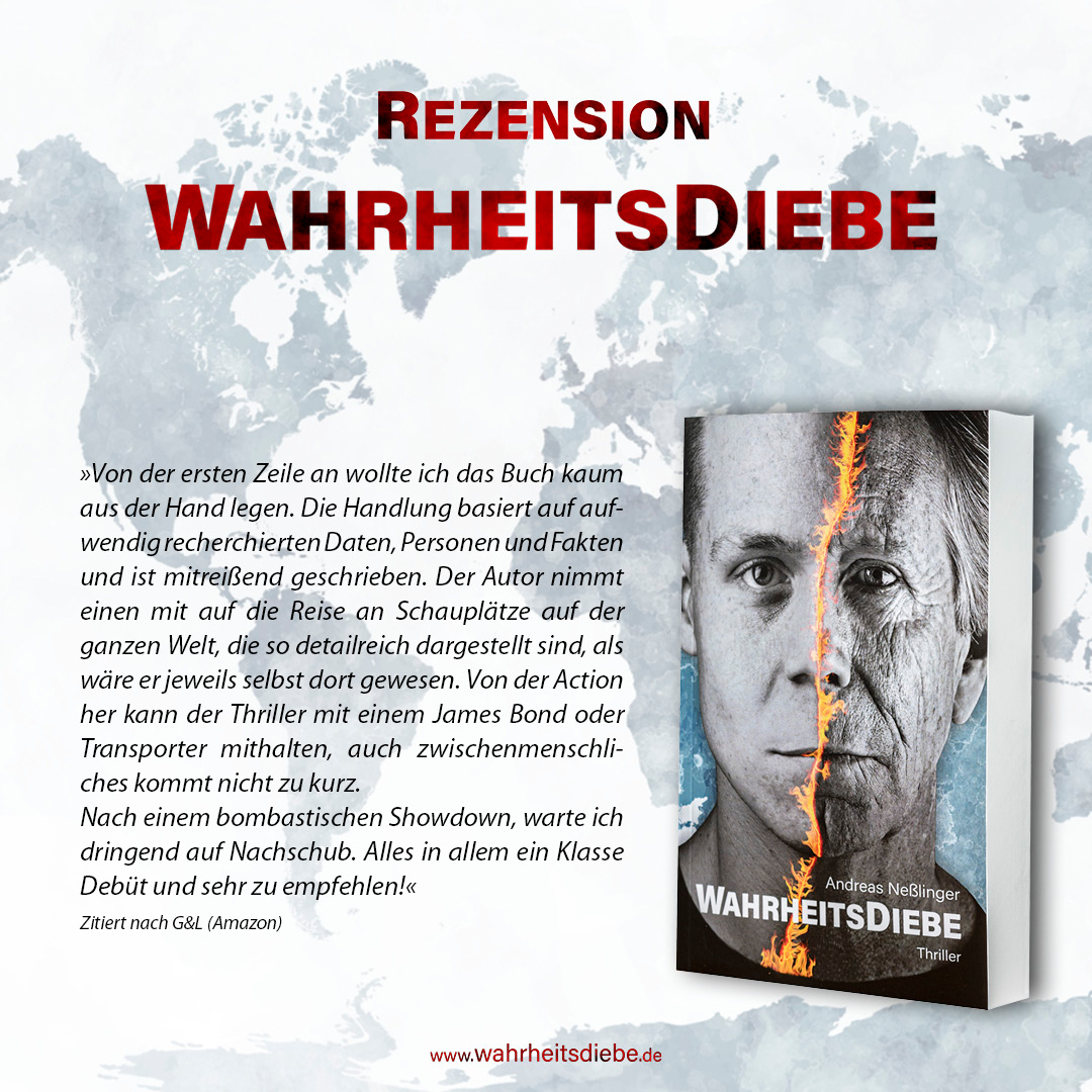 Anesslinger's tweet photo. Aktuellste #Rezension über meinen #Thriller "WahrheitsDiebe"!
#roman #spannung #debütroman #literatur https://t.co/4fKrssmKK1