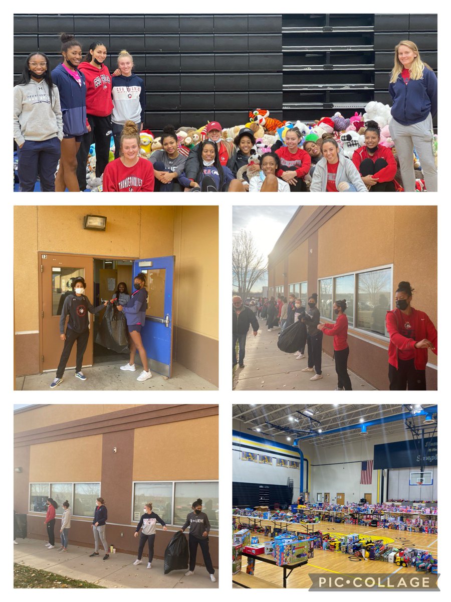 CSUPuebloWBB's tweet photo. GREAT time today helping the Pueblo Bikers Club with their toy give away. They’ve done this 44 years in a row❗️Grateful to help an incredible group. Set up by coach @ShannonPatter34 We are all Pack! https://t.co/zHea0uramA